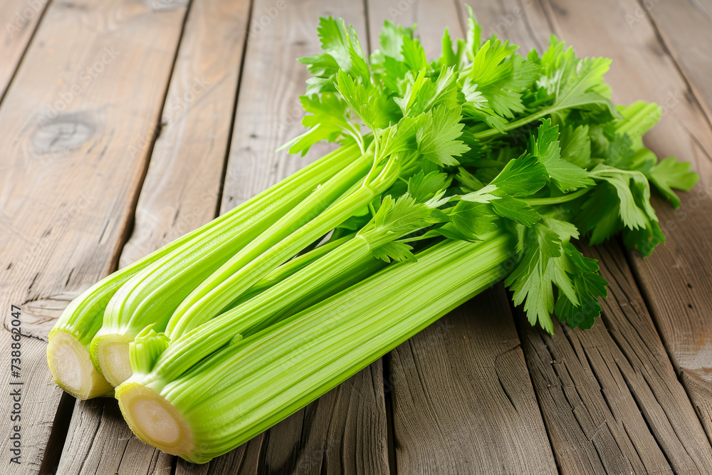 celery with a green color and a stalk shape and a fiber overlay on the rib celery with a green color and a stalk shape and a fiber overlay on the rib