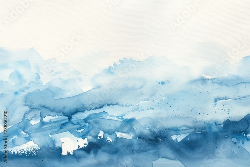 Abstract light blue watercolor for background