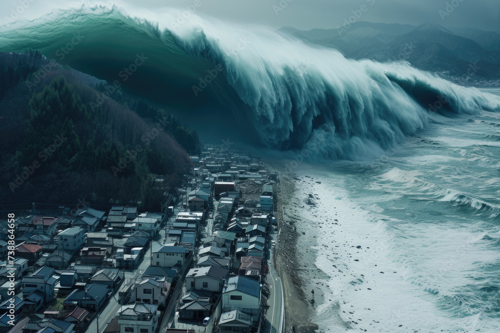 Tsunami vs wall
