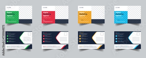 Modern Creative Corporate Post Card Template, Vector Template for Opening Invitation Editable, Professional Business Postcard Design, Event Card Design, Invitation Design, Direct Mail EDDM Template