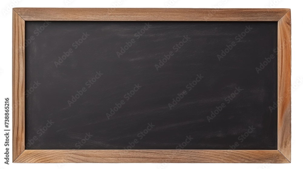 Blank blackboard in wooden frame isolated on transparent a white background Blank blackboard in wooden frame isolated on transparent a white background