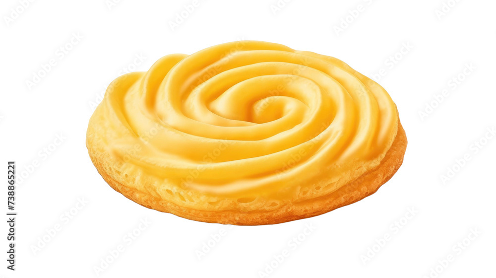 Butter ring biscuit isolated on transparent or white background