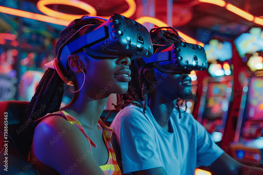 Couple Enjoying VR Games Together