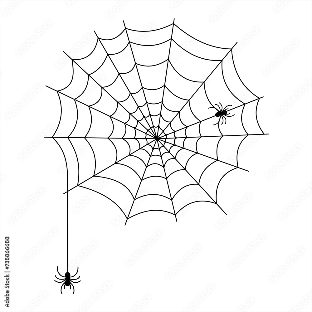 Fototapeta premium spider web for halloween design template