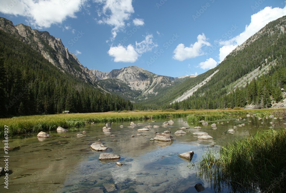 Slough Lake in Beartooth Mountains, Montana Slough Lake in Beartooth Mountains, Montana