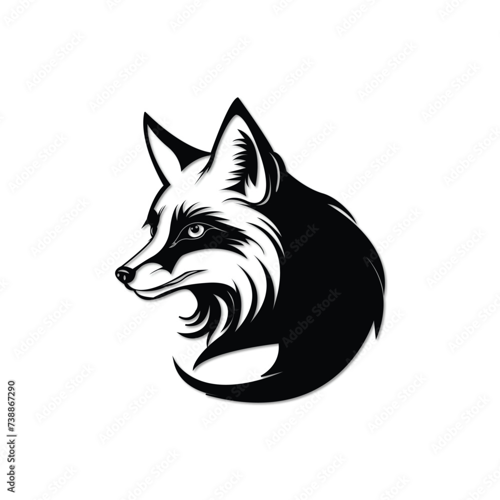 Obraz premium Vintage Wolf Logo Stock Vector