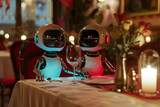 Two Robots at an italian restaurant