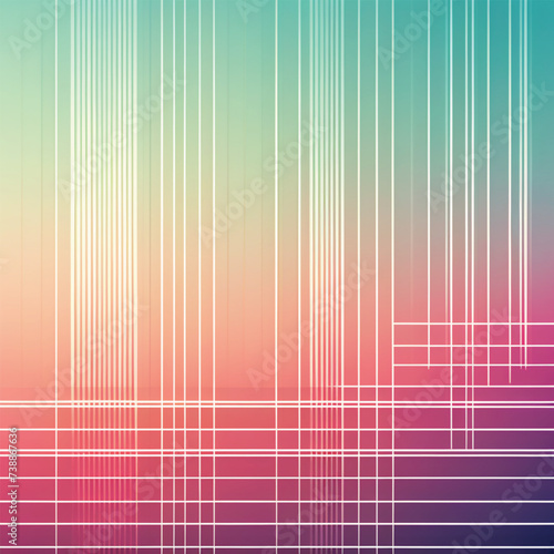 Generative Ai a straight line vector wallpaper image, with neo-brutalism style and texture effect, with gradation color