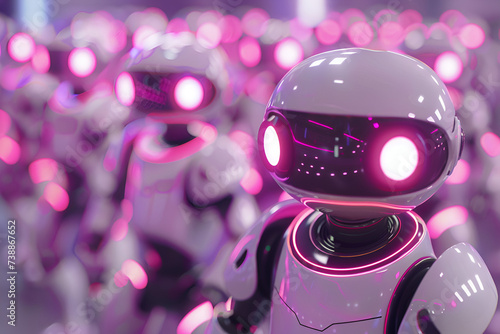 Robots in a Line, closeup on one