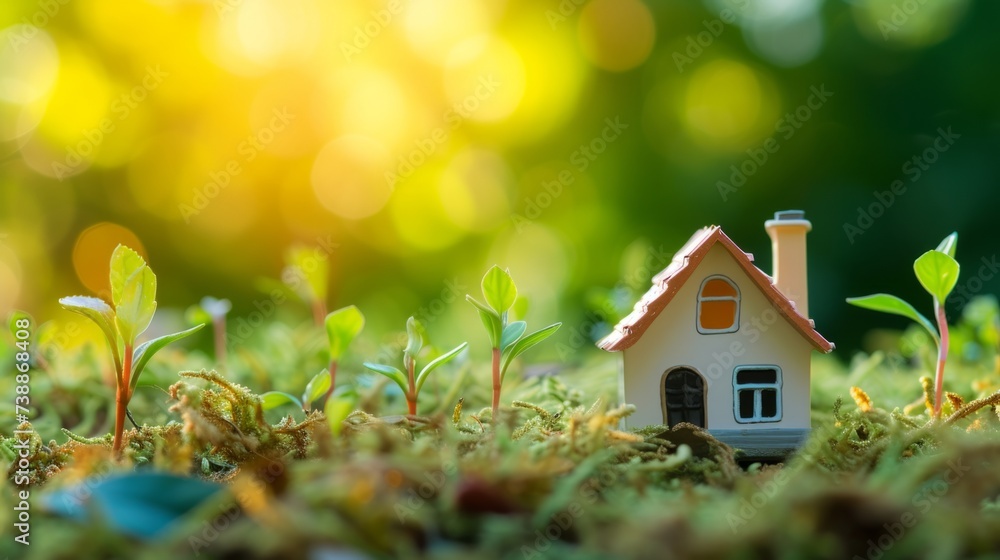 Model of a house, concept of insurance against accidents and natural phenomena Model of a house, concept of insurance against accidents and natural phenomena