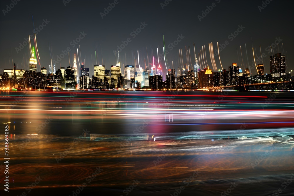 Highenergy light trails illuminate the cityscape in a captivating long exposure. Concept Cityscapes, Light Trails, Long Exposure Photography, Urban Landscapes, High Energy Scenes