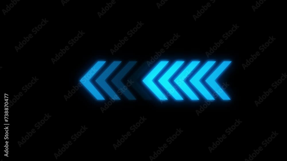 Abstract glowing arrow loading animation background. Abstract glowing arrow loading animation background.