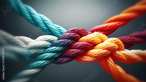 Abstract colorful rope texture background