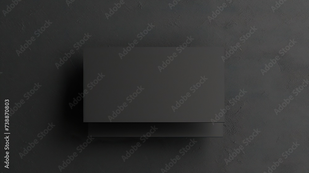 black business card 3D mockup. AI Generative. black business card 3D mockup. AI Generative.
