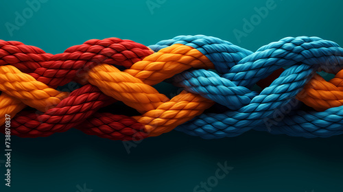 Abstract colorful rope texture background