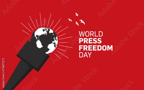 World press freedom day concept vector illustration. World Press Freedom Day or World Press Day to raise awareness of the importance of freedom of the press. End Impunity for Crimes against Journalism