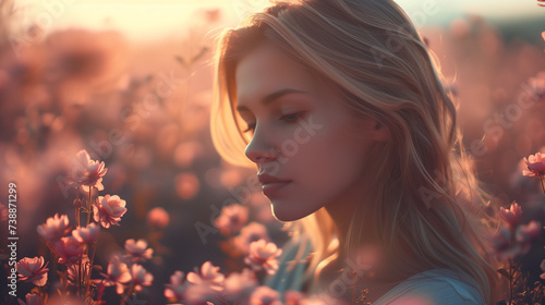 portrait of a woman in sunset © The Stock Photo Girl