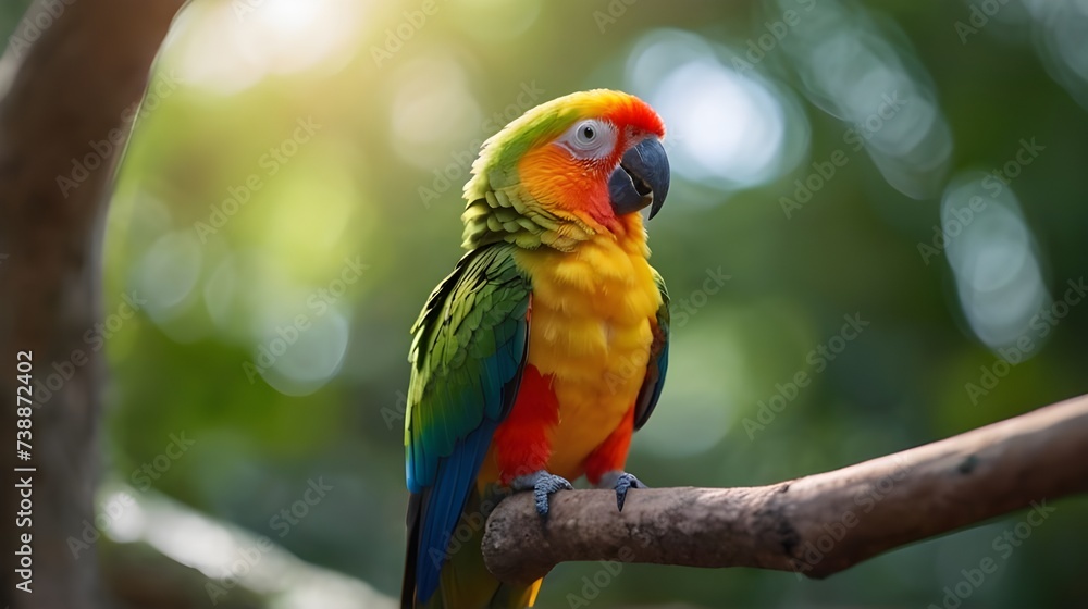 red and yellow macaw.generative ai