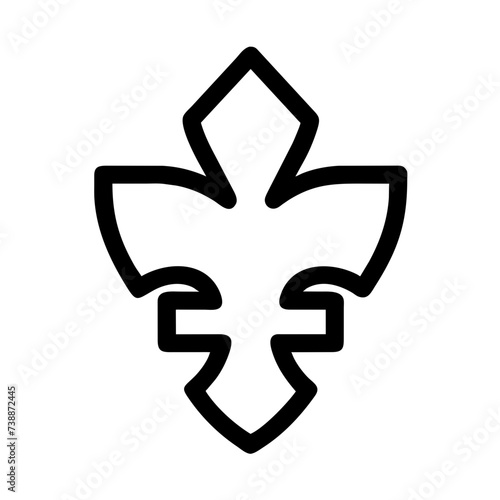 Fleur de lis set, Fleur-de-lis. Silhouettes of lily flowers.
