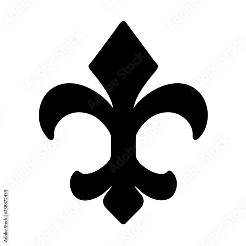 Fleur de lis set, Fleur-de-lis. Silhouettes of lily flowers.
