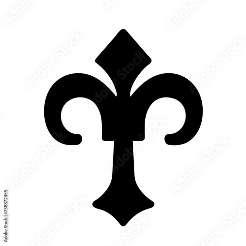 Fleur de lis set, Fleur-de-lis. Silhouettes of lily flowers.
