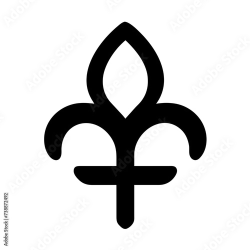 Fleur de lis set, Fleur-de-lis. Silhouettes of lily flowers.
