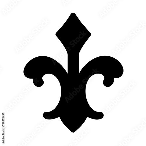 Fleur de lis set, Fleur-de-lis. Silhouettes of lily flowers.
