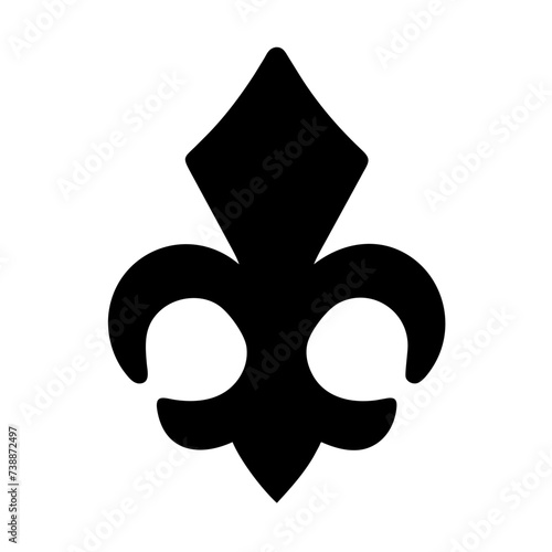 Fleur de lis set, Fleur-de-lis. Silhouettes of lily flowers.
