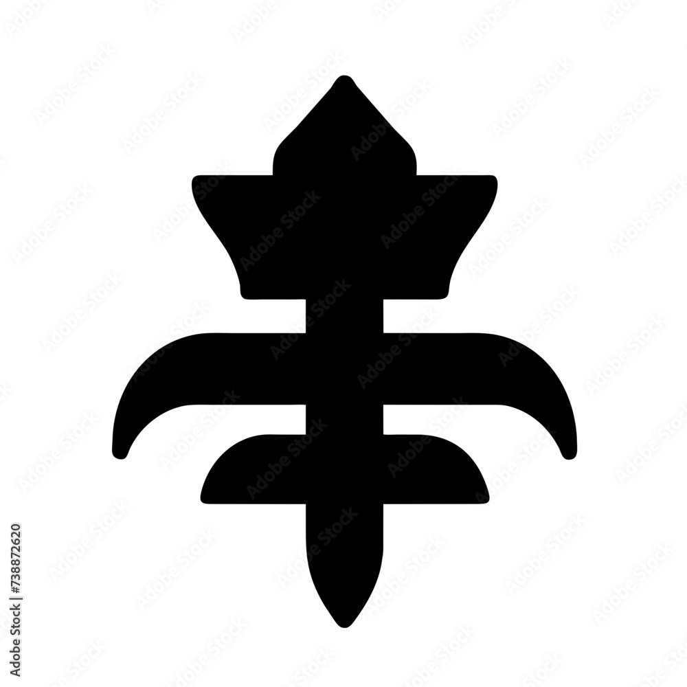 Obraz premium Fleur de lis set, Fleur-de-lis. Silhouettes of lily flowers. 