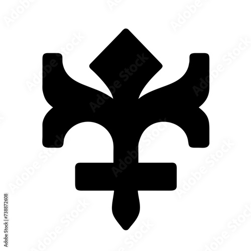 Fleur de lis set, Fleur-de-lis. Silhouettes of lily flowers.
