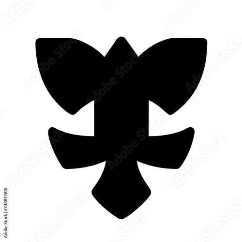 Fleur de lis set, Fleur-de-lis. Silhouettes of lily flowers.
