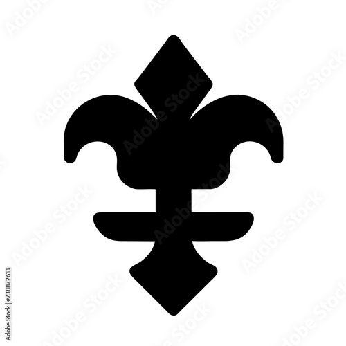 Fleur de lis set, Fleur-de-lis. Silhouettes of lily flowers.
