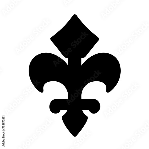 Fleur de lis set, Fleur-de-lis. Silhouettes of lily flowers.
