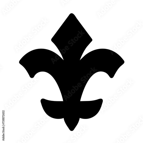 Fleur de lis set, Fleur-de-lis. Silhouettes of lily flowers.
