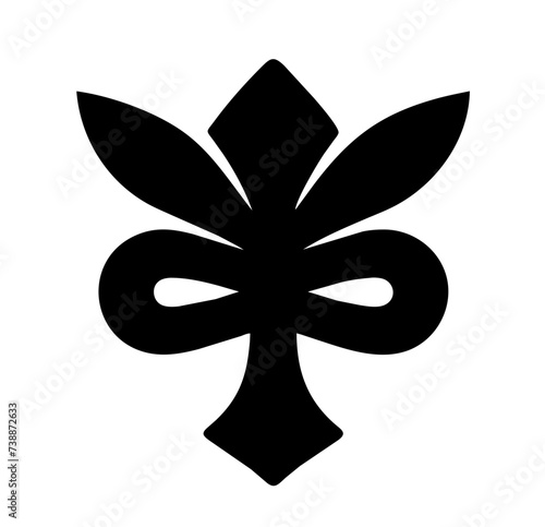 Fleur de lis set, Fleur-de-lis. Silhouettes of lily flowers.
