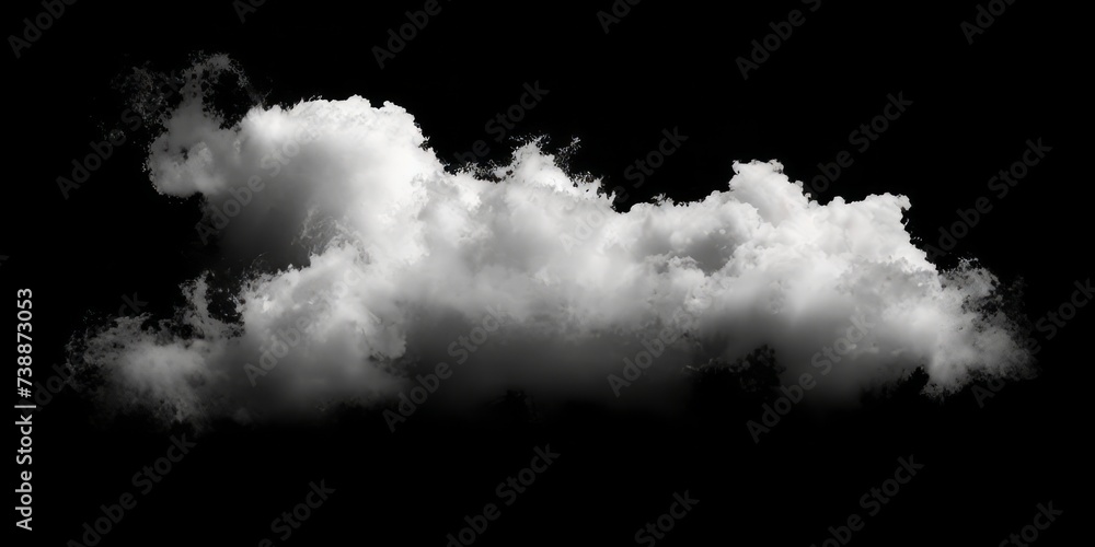 Smoke Cloud Isolated on Black Background Smoke Cloud Isolated on Black Background