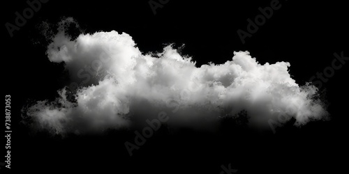 Smoke Cloud Isolated on Black Background