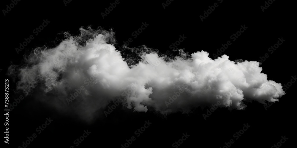 Smoke Cloud Isolated on Black Background Smoke Cloud Isolated on Black Background