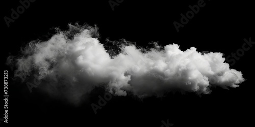 Smoke Cloud Isolated on Black Background