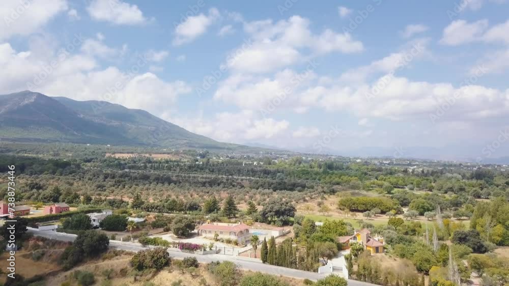 Vast Landscape Covered With Trees And Buildings In Malaga Vast Landscape Covered With Trees And Buildings In Malaga