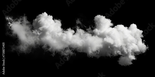Smoke Cloud Isolated on Black Background