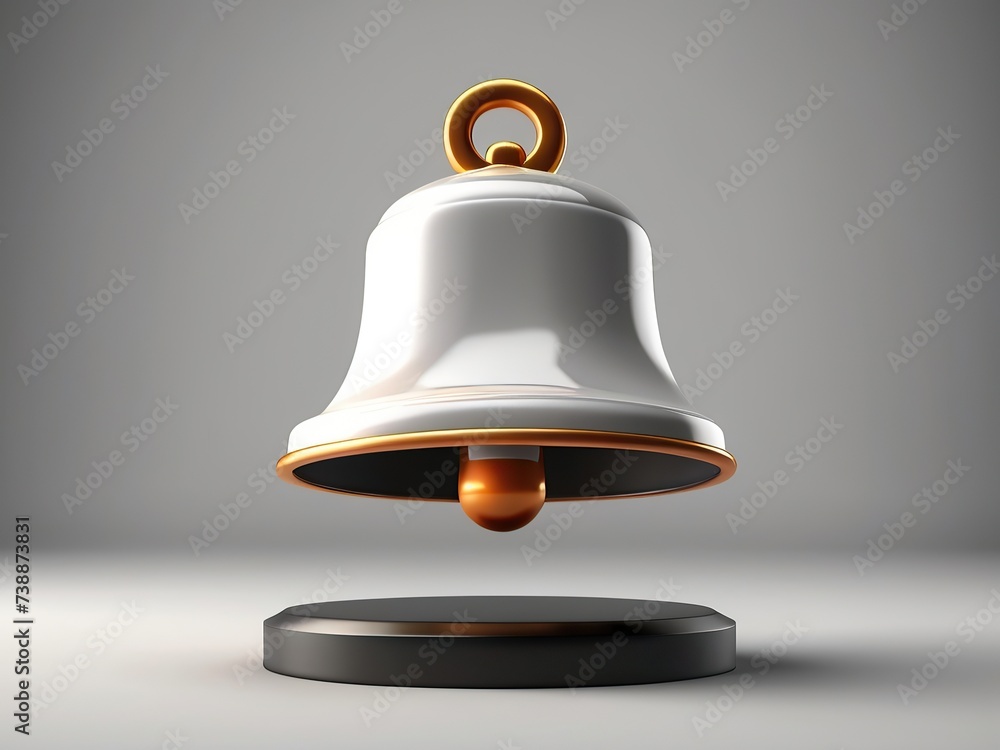 Bell 3d Reminder notification alert or alarm icon symbol ui on white background 3d rendering illustration
Bell 3d Reminder notification alert or alarm icon symbol ui on white background 3d rendering illustration