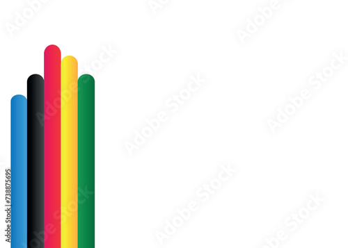 Abstract colored shapes on a white background. Vector design.