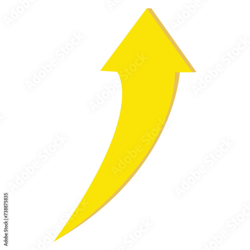 Arrow icon. Black arrow pointing to the right. yellow 
 direction pointer.	