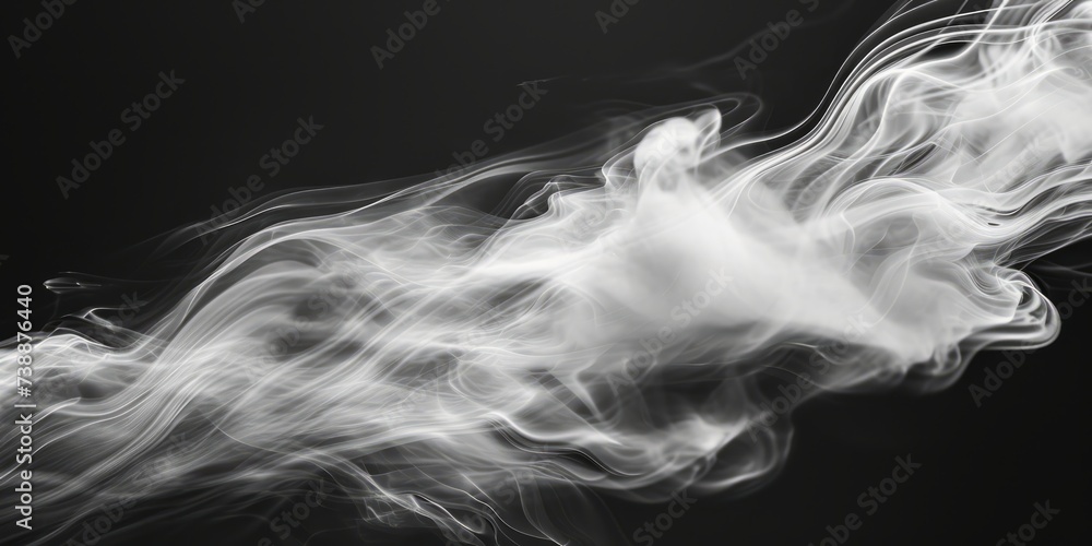 Smoke Cloud Isolated on a Black Background Smoke Cloud Isolated on a Black Background