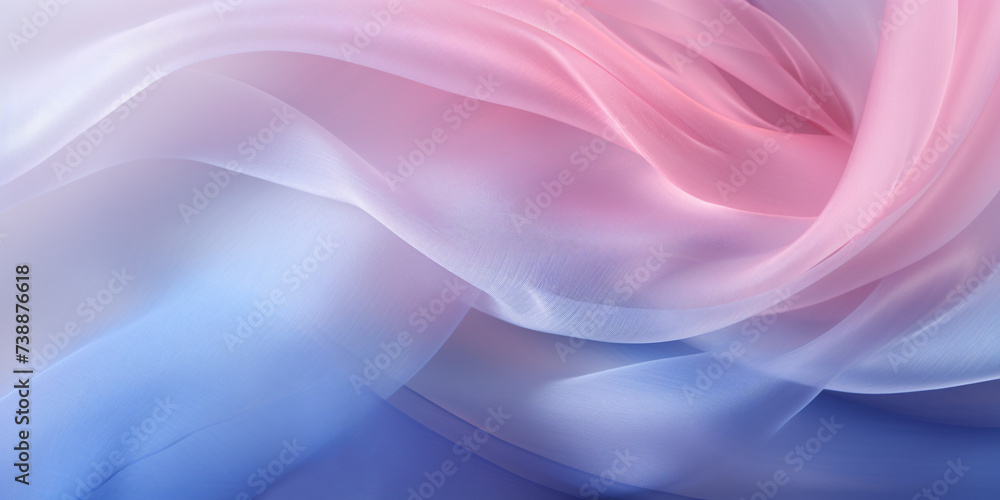 Pastel pink and blue tulle fabric