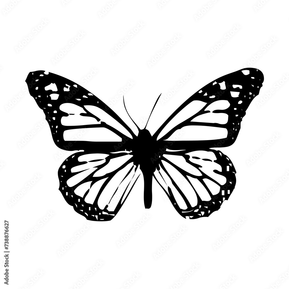 Fototapeta premium Transparent Butterfly icon