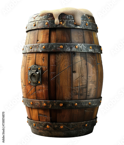 illustration of beer barrel for celebrate st patrick day ai generated