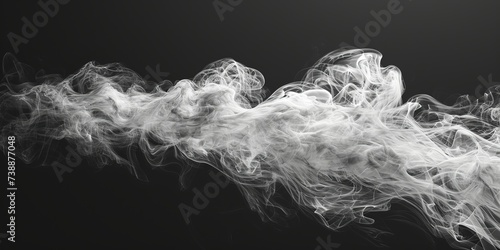 Smoke Cloud Isolated on a Black Background