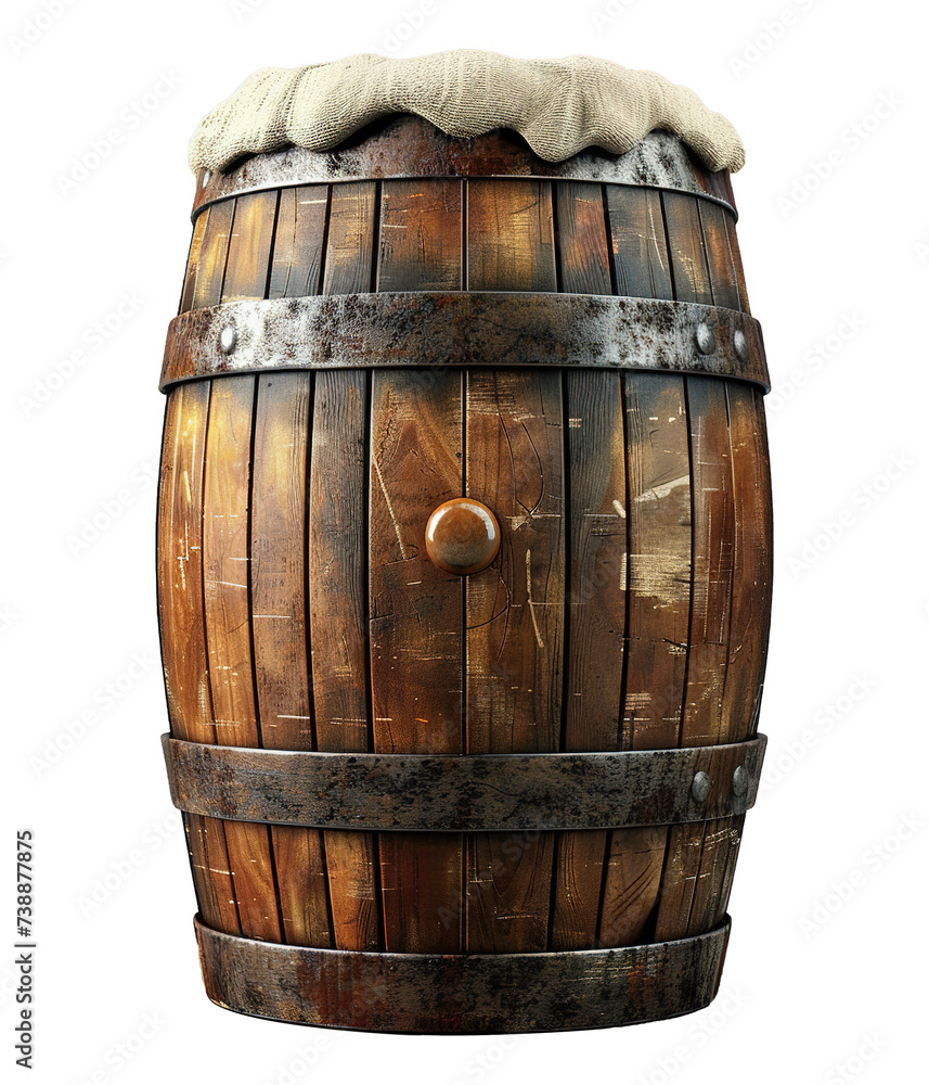Fototapeta premium illustration of beer barrel for celebrate st patrick day ai generated